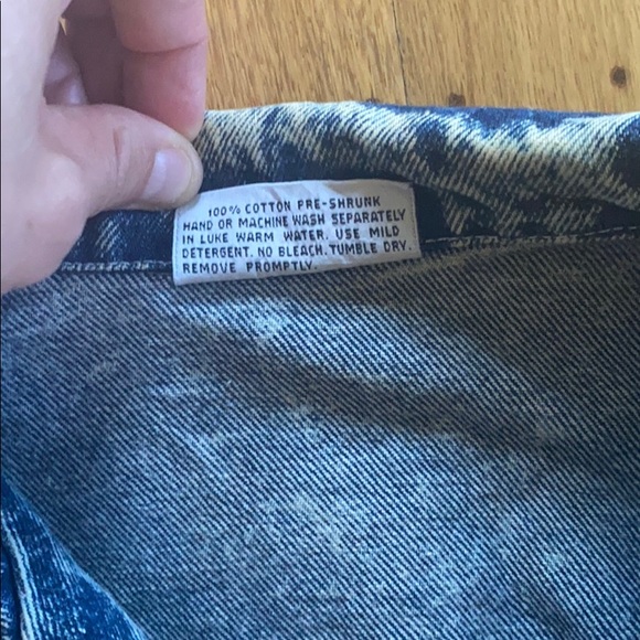 Vintage Acid Washed Denim Jacket - 100% Cotton - Picture 3 of 6